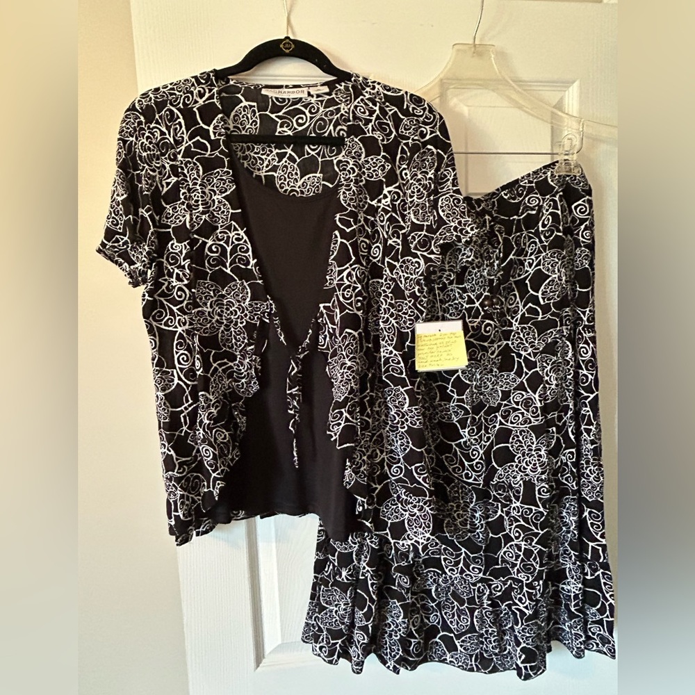 2-pc top and skirt